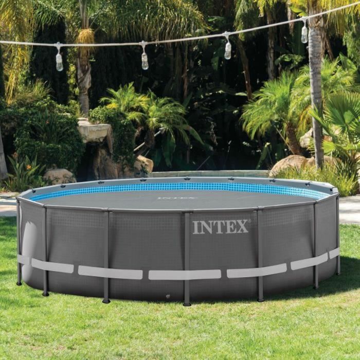 Cubrepiscinas Intex Bubble TIME UTF00142 Gris Redondo 1