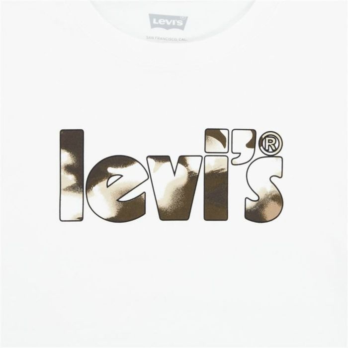 Camiseta Levi's Camo Poster Logo Bright 60732 Blanco 1
