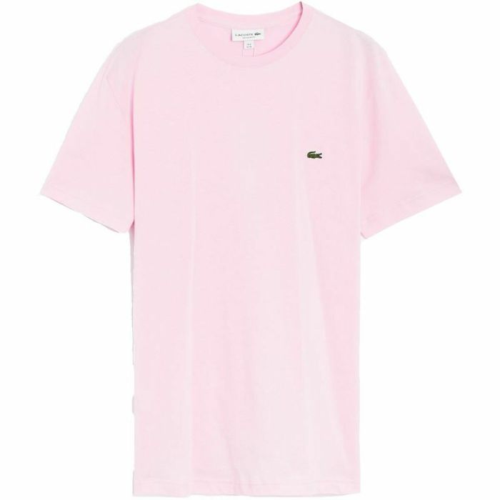 Camiseta de Manga Corta Hombre Lacoste Algodón Rosa Hombre