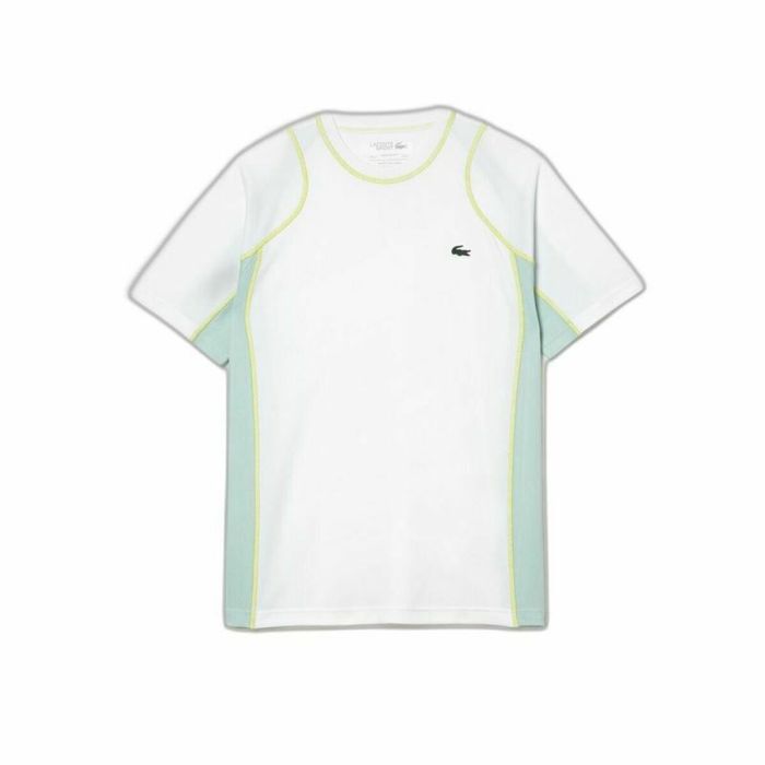 Camiseta de Manga Corta Hombre Lacoste Sport Run-Resistant Blanco