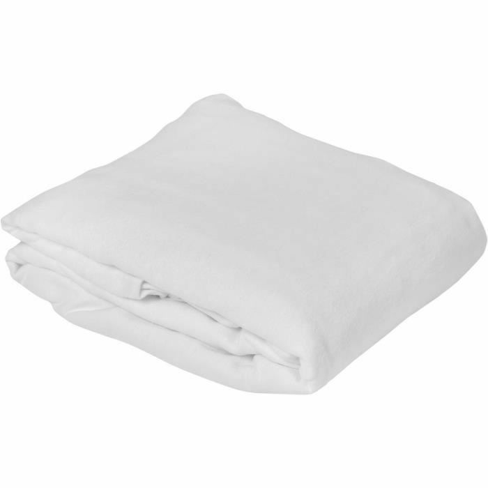 TOISON D'OR - Protección de ropa de cama - Comino - 100% algodón - 160x200cm - Blanco