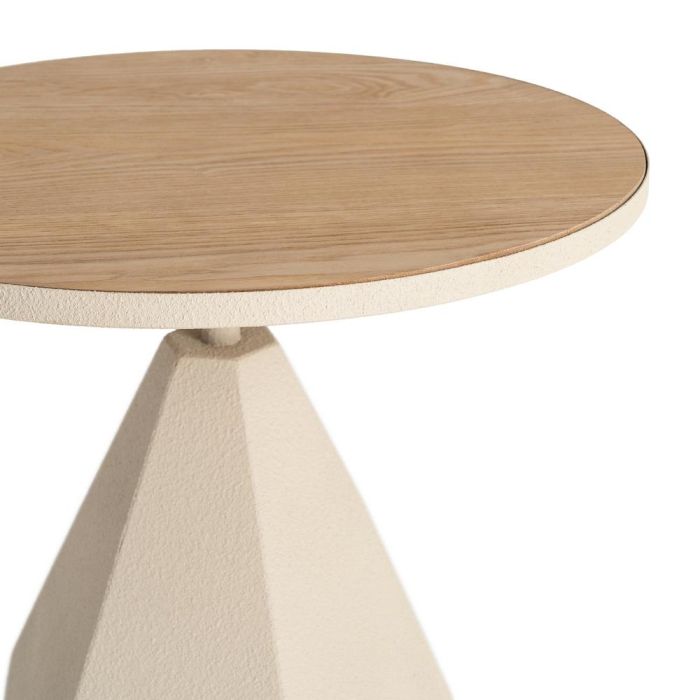 Mesita Crema Metal 50 X 50 X 50 cm