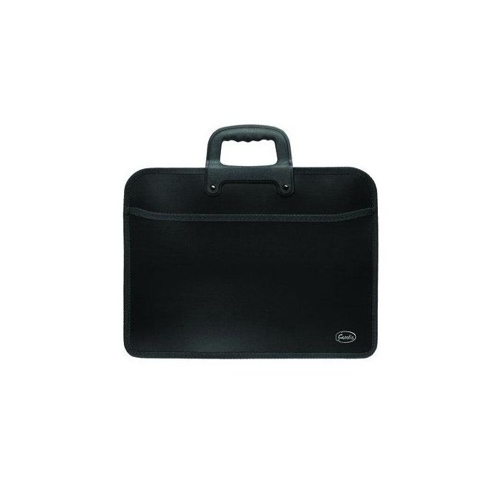 Maletin Forofis Pp Ribeteado A4 Con Asa Y Cremallera Negro