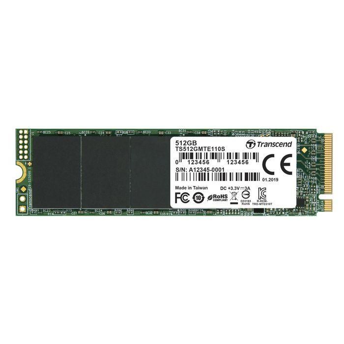 Transcend SSD 512GB M.2 2280 PCIe Gen3x4 3D TLC NVMe Unidad de Estado Sólido 1