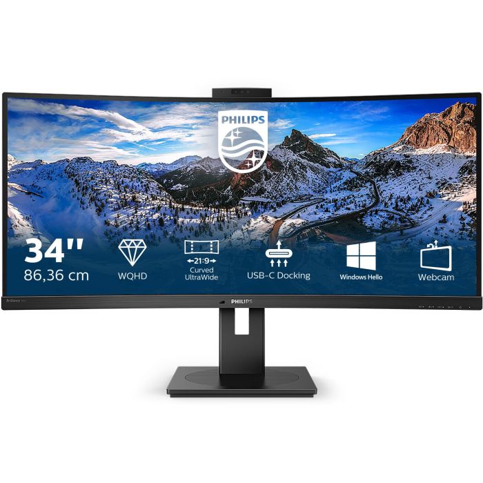 Philips 346P1CRH Monitor 34 Pulgadas VA Curvo 1500R 3440x1440 100Hz 4ms USB-C HDMI DP 1 Philips 346P1CRH Monitor 34 Pulgadas VA Curvo 1500R 3440x1440 100Hz 4ms USB-C HDMI DP 1