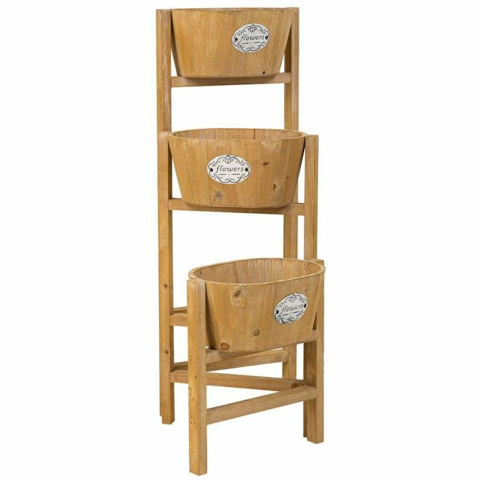 Soporte para Maceta Alexandra House Living Marrón Madera de Paulonia 18 x 79 x 89 cm Soporte para Maceta Alexandra House Living Marrón Madera de Paulonia 18 x 79 x 89 cm