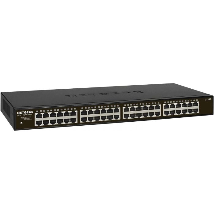 NETGEAR GS348 RM Conmutador No Administrado Gigabit Ethernet Montaje en Rack 48 Puertos 1
