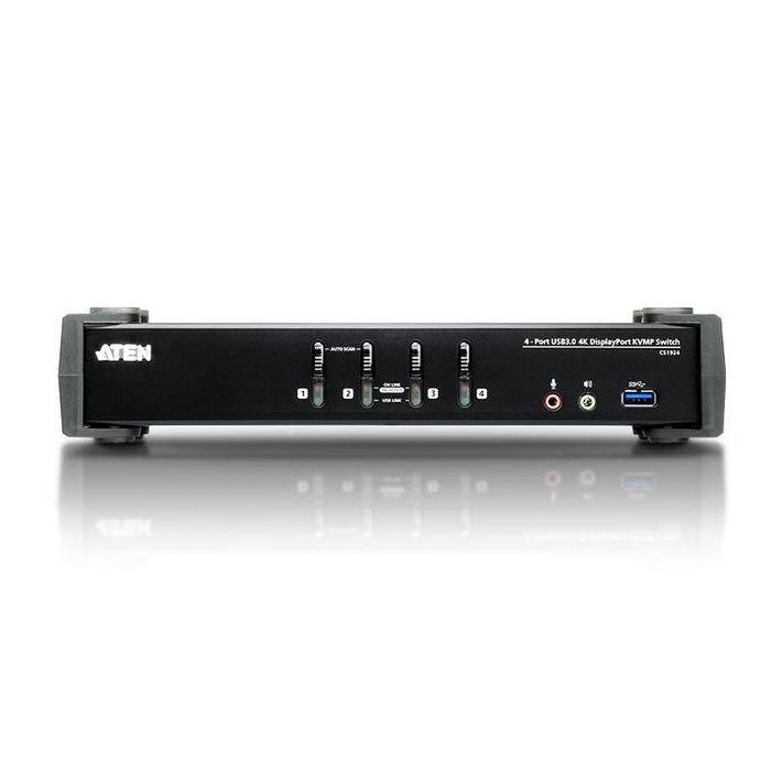 Aten CS1924 Switch KVMP DisplayPort 4K USB 3.0 de 4 Puertos con Cables Incluidos 2