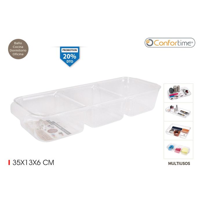 Bandeja Organizador PS 35 x 13 x 6 cm - Confortime (12 Unidades)