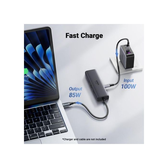 UGREEN 45000 Base de Acoplamiento 6 en 1, HDMI 4K@60Hz, 10Gbps, Gigabit Ethernet, PD 100W, USB-C Hub, Color Gris 5 UGREEN 45000 Base de Acoplamiento 6 en 1, HDMI 4K@60Hz, 10Gbps, Gigabit Ethernet, PD 100W, USB-C Hub, Color Gris 5