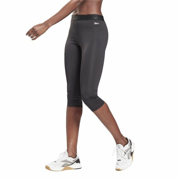 Mallas Deportivas de Mujer Reebok Capri Night Negro 5