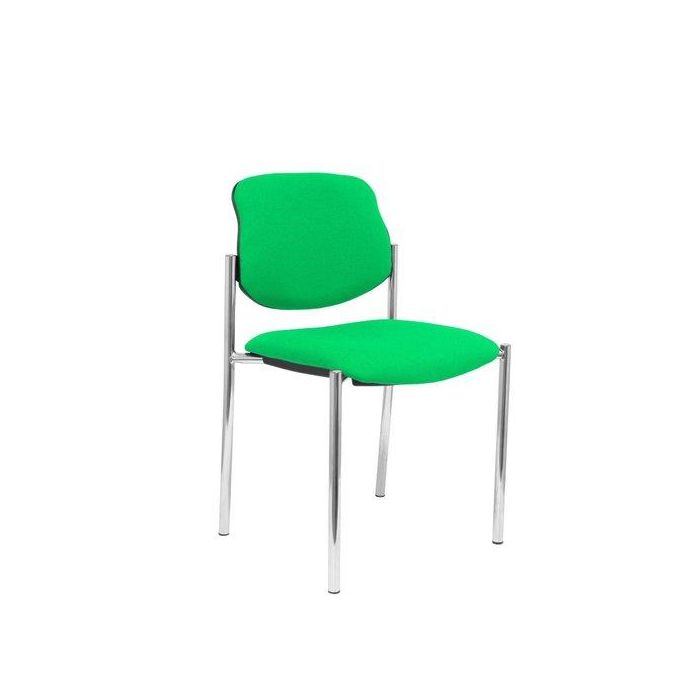 Silla Piqueras Y Crespo Villalgordo Confidente Chasis Cromo Asiento Y Respaldo Tapizados Bali Verde