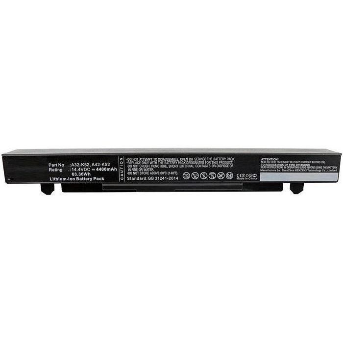 CoreParts Batería Portátil para Asus A450, A450C, A450CA, A450L, A450V, Li-ion 63.36Wh 14.4V 4400mAh Negra 1