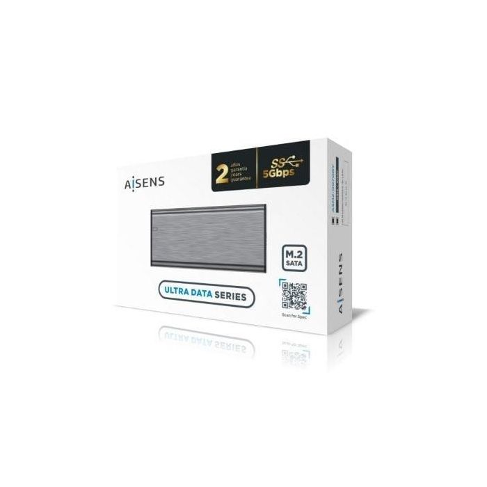 Aisens Caja Externa M.2 NGFF para SSD M.2 SATA a USB 3.1 Gen1, Gris - Compatible con SATA, 2242/2260/2280, Aluminio 4 Aisens Caja Externa M.2 NGFF para SSD M.2 SATA a USB 3.1 Gen1, Gris - Compatible con SATA, 2242/2260/2280, Aluminio 4