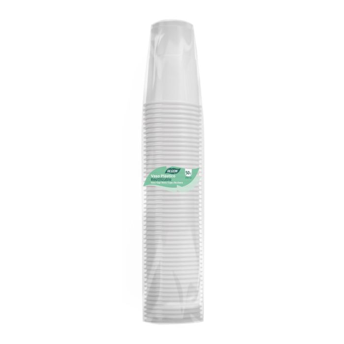 Set de 50 vasos blancos 250 cc Algon - Inde (18 Cajas) 1 Set de 50 vasos blancos 250 cc Algon - Inde (18 Cajas) 1