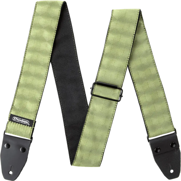 Dunlop Correa Guitarra Bajo Jacquard Hexagon Echo Olive 1