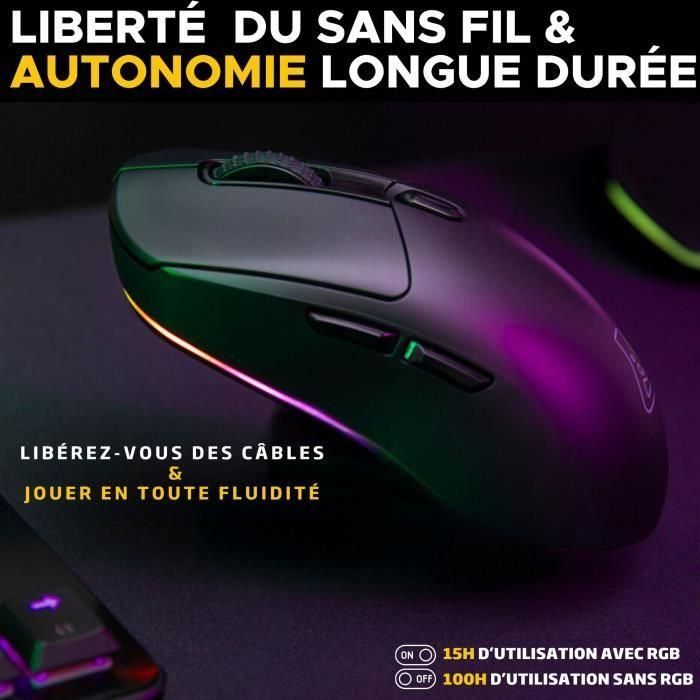 Ratón para juegos competitivo - Con cable o inalámbrico - The G-Lab - KULT-TITAN - RGB - 12000 DPI - Negro 3 Ratón para juegos competitivo - Con cable o inalámbrico - The G-Lab - KULT-TITAN - RGB - 12000 DPI - Negro 3
