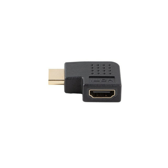 Lanberg Adaptador HDMI 4K Macho - Hembra Angulado, compatible con HDMI 2.0, 18 Gbps, HDR, Conectores Dorados, Negro 1 Lanberg Adaptador HDMI 4K Macho - Hembra Angulado, compatible con HDMI 2.0, 18 Gbps, HDR, Conectores Dorados, Negro 1