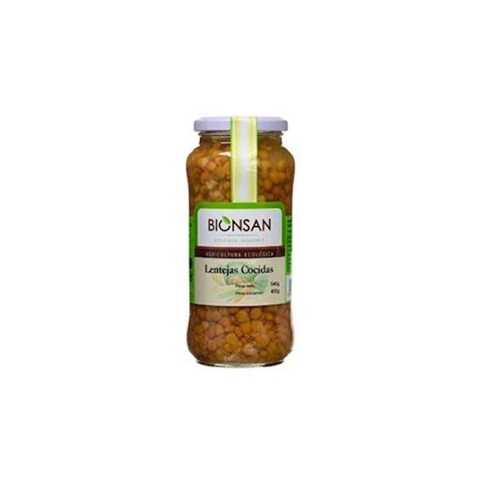 BIONSAN Lentejas Pardinas Cocidas Ecológicas 400g - Listas para Comer, Ricas en Hierro y Magnesio