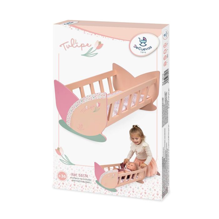 Decuevas Cuna de Madera Tulipe 49.50x28x24 cm, para Niños a partir de 36 Meses 4