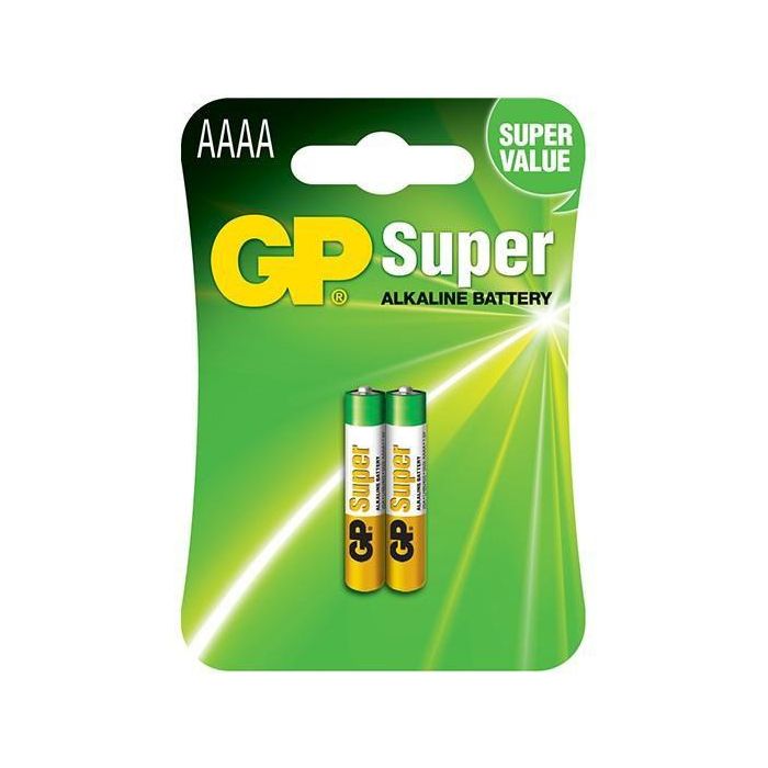 GP Super Alkaline AAAA, 25A / LR61, 2-pack GP Super Alkaline AAAA, 25A / LR61, 2-pack