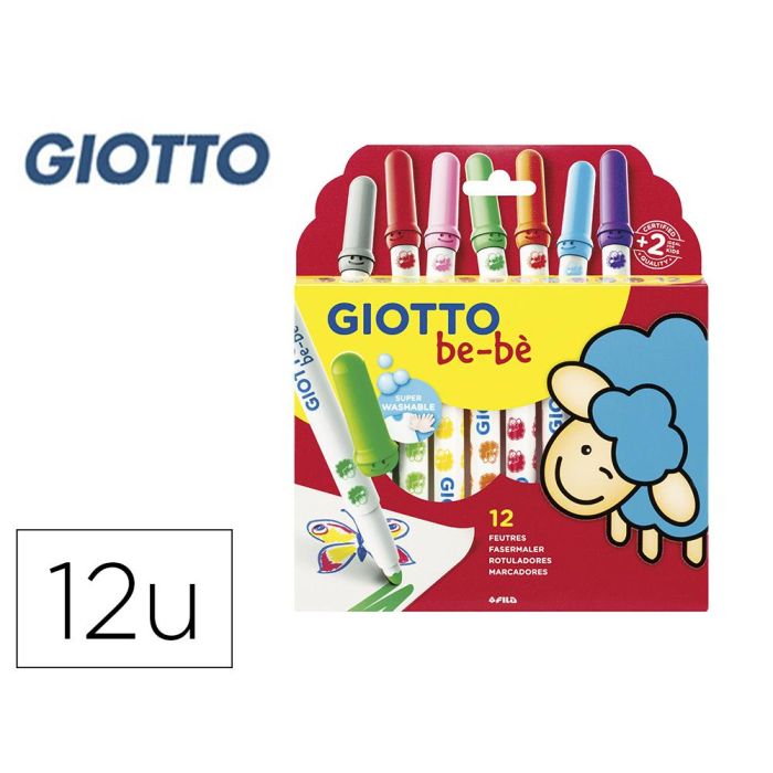 Rotulador Giotto Super Bebe Caja De 12 Colores Surtidos