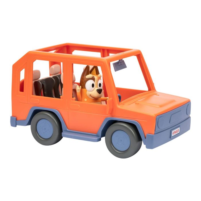 MOOSE 17661 Bluey 4x4 Todoterreno Familia Heeler con figura articulada de Chilli 1