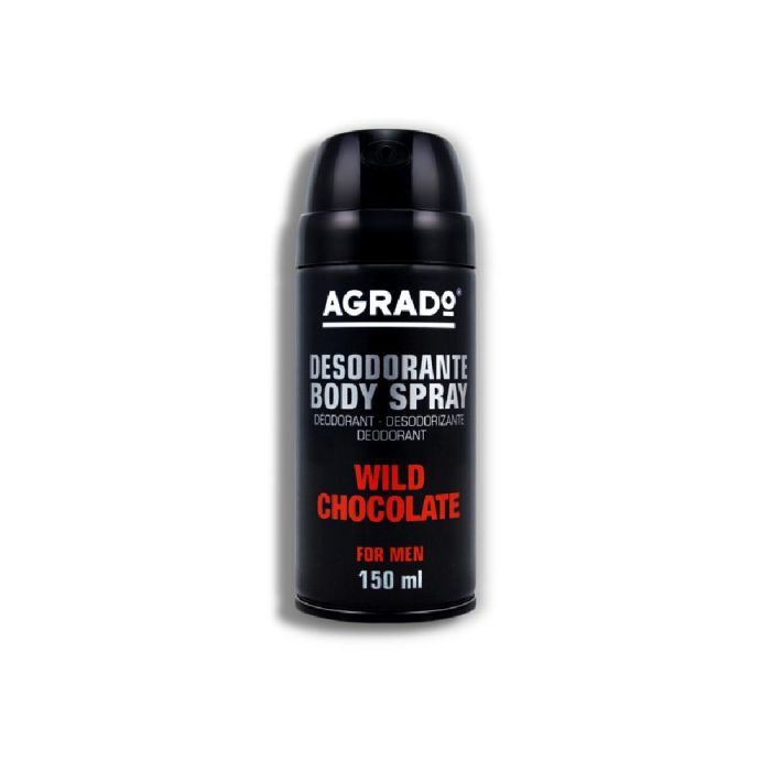 Agrado Desodorante Spray Wild Chocolate para Hombre, Body Spray de Uso Diario con Aroma Dulce e Intenso y Protección Duradera