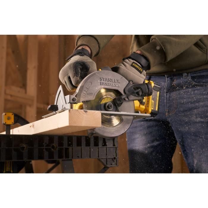Sierra Circular - STANLEY FATMAX V20 - SFMCS500M2K-QW - 165 mm - Litio 18V - 2 Baterías 4Ah 3 Sierra Circular - STANLEY FATMAX V20 - SFMCS500M2K-QW - 165 mm - Litio 18V - 2 Baterías 4Ah 3