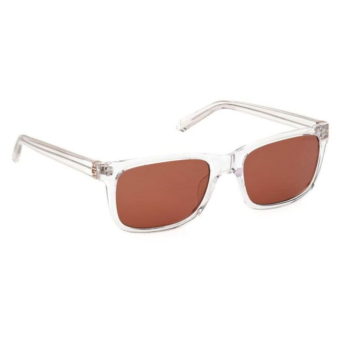 Guess Gafas Gafas de Sol GU00066 26E 150 mm para Hombre, Diseño Rectangular, Color Transparente, Cristal 55 mm, Patillas 150 mm 2 Guess Gafas Gafas de Sol GU00066 26E 150 mm para Hombre, Diseño Rectangular, Color Transparente, Cristal 55 mm, Patillas 150 mm 2