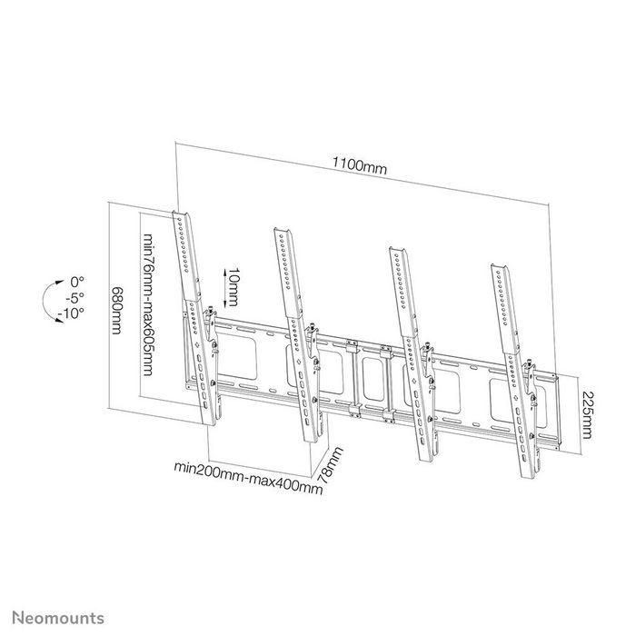 Neomounts Menu Board Wall Mount For 40"-52" Screen, Vertical Mounting - Black 6 Neomounts Menu Board Wall Mount For 40"-52" Screen, Vertical Mounting - Black 6