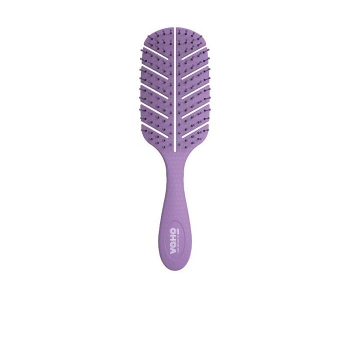 Wad Professional Beauty Cepillo Desenredante Biodegradable Leaf Violet Antinudos Cerdas Flexibles para Todo Tipo de Cabello sin Daño