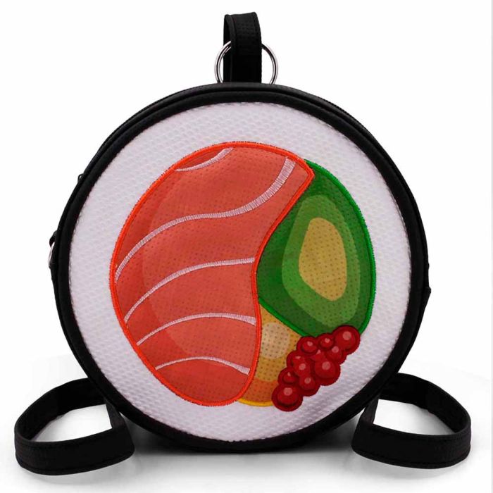 Bolso-Mochila Sushi Maki Oh My Pop Negro