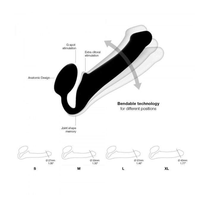 Arnés Semi-Realistic Bendable Strap-on-me 6013236 1 Arnés Semi-Realistic Bendable Strap-on-me 6013236 1