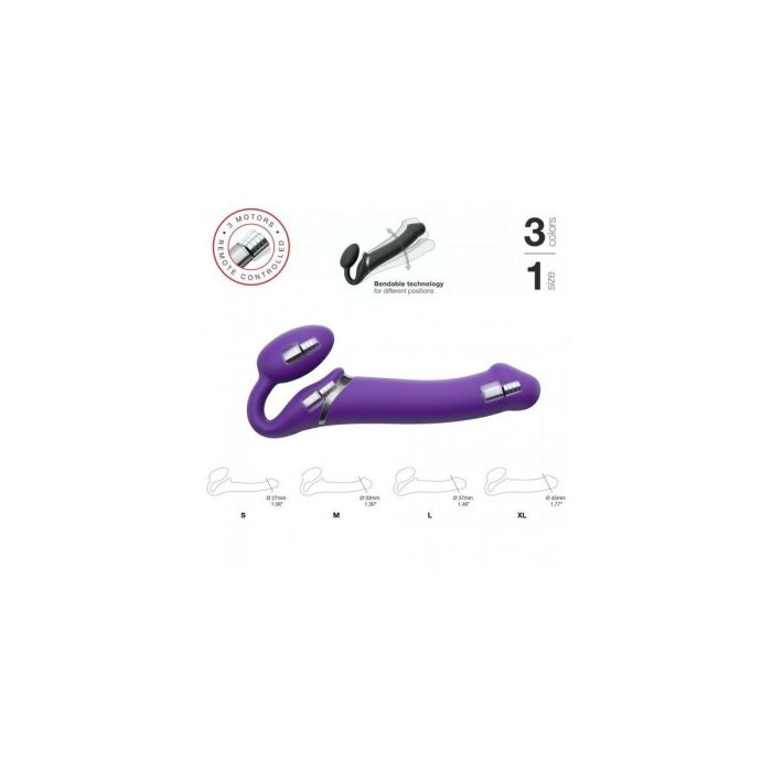 Arnés Doble Vibrating Strap-on-me Purple 2