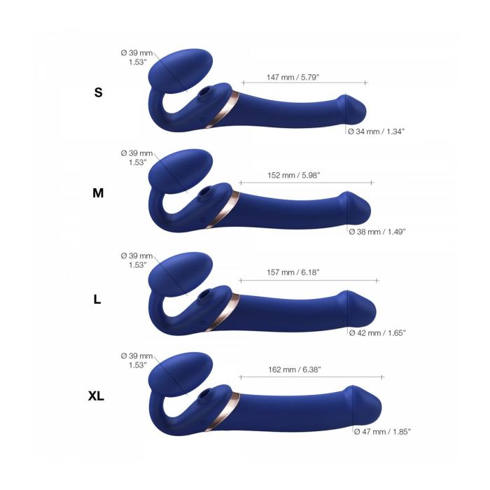 Vibrador Strap-on-me 6017401 Azul L 4