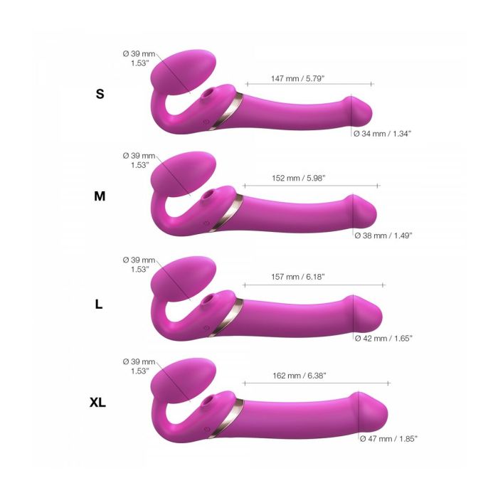 Vibrador Strap-on-me 6017449 Rosa L 1