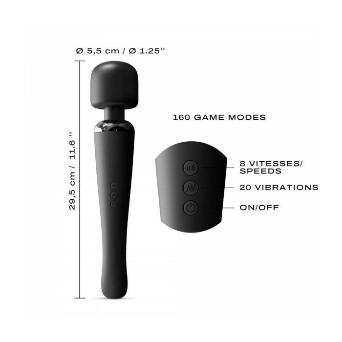 Vibrador Marc Dorcel Megawand Negro 1 Vibrador Marc Dorcel Megawand Negro 1
