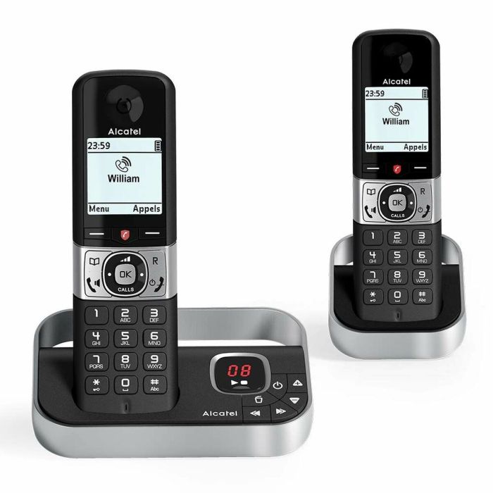 Teléfono Inalámbrico Alcatel F890 Negro/Plateado