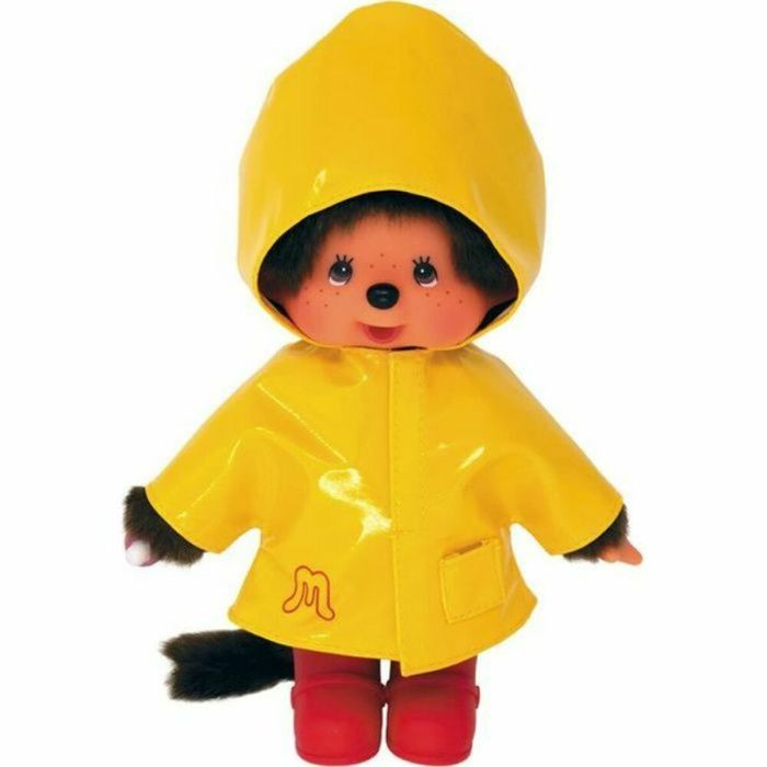 BANDAI Monchhichi - Impermeable icónico 20 cm - Amarillo