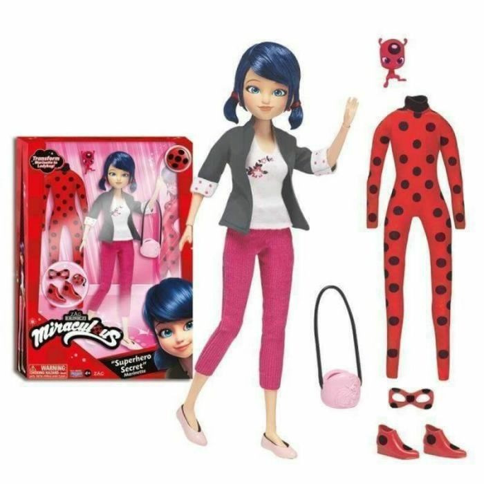 Miraculous Ladybug - Muñeca de moda 26 cm y sus dos conjuntos