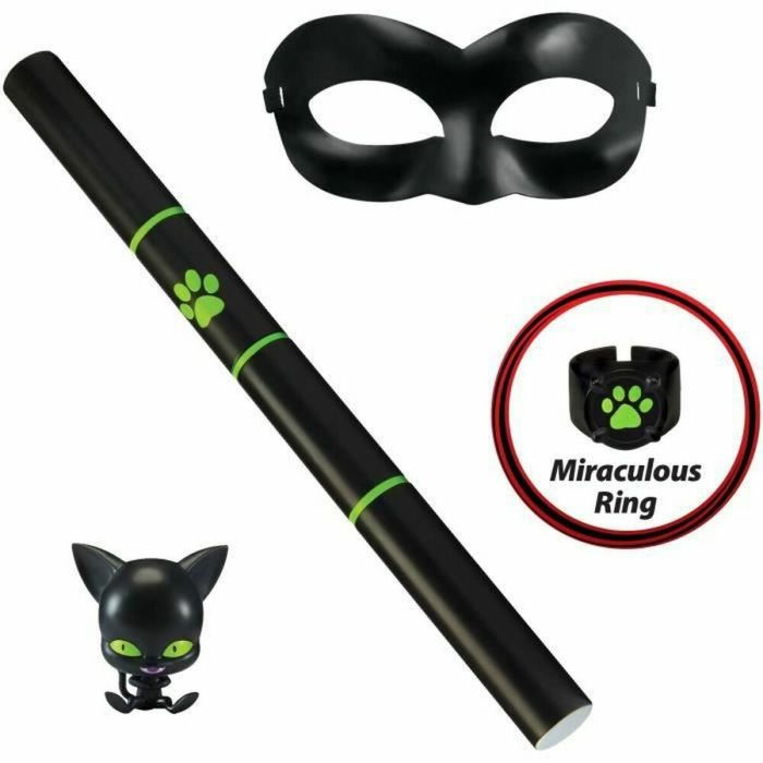 Disfraz para Niños Miraculous: Tales of Ladybug & Cat Noir Transformation Set - Cat Noir 4 Piezas Negro Multicolor 6