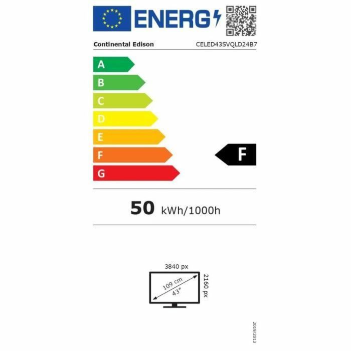 Smart TV Continental Edison CELED43SVQLD24B7 4K Ultra HD 43" QLED 3