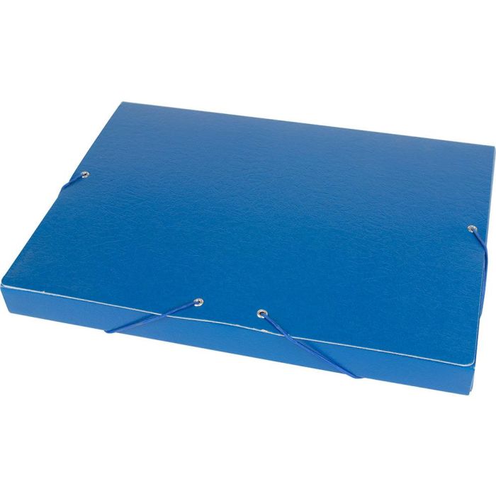 Carpeta Proyectos Liderpapel Folio Lomo 30 mm Carton Gofrado Azul 2