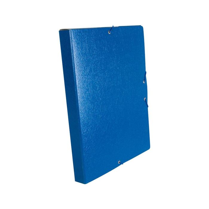 Carpeta Proyectos Liderpapel Folio Lomo 30 mm Carton Gofrado Azul 3