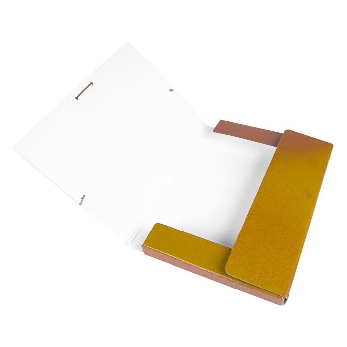 Carpeta Proyectos Liderpapel Folio Lomo 30 mm Carton Gofrado Amarilla 2