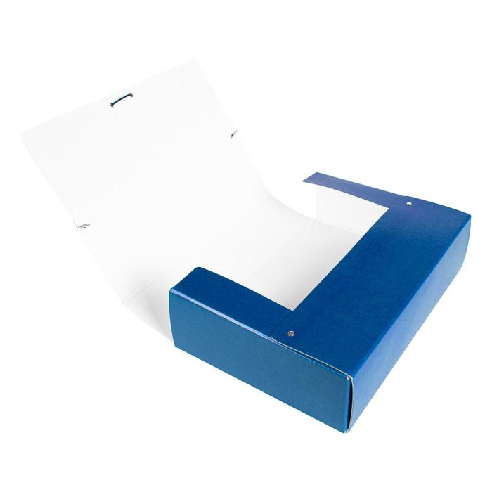 Carpeta Proyectos Liderpapel Folio Lomo 90 mm Carton Gofrado Azul 3