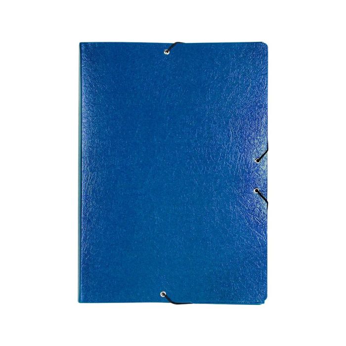 Carpeta Proyectos Liderpapel Folio Lomo 90 mm Carton Gofrado Azul 1