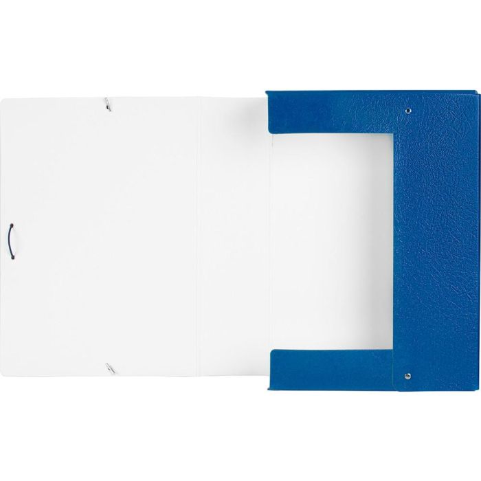 Carpeta Proyectos Liderpapel Folio Lomo 90 mm Carton Gofrado Azul 4