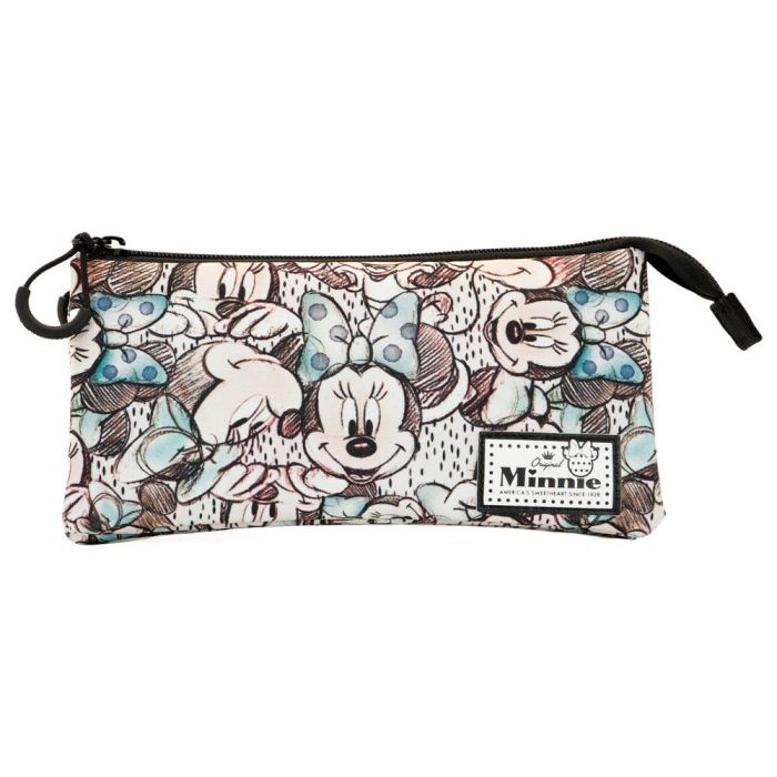 Estuche Portatodo Triple Drawing Disney Minnie Mouse Gris 1